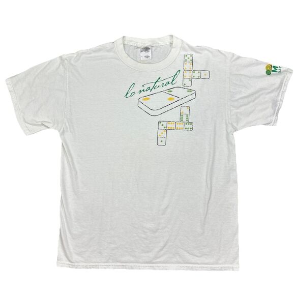 Y2K Sierra Mist La Natural Promo Graphic T Shirt White Double Sides Men's Large - Picture 1 of 6